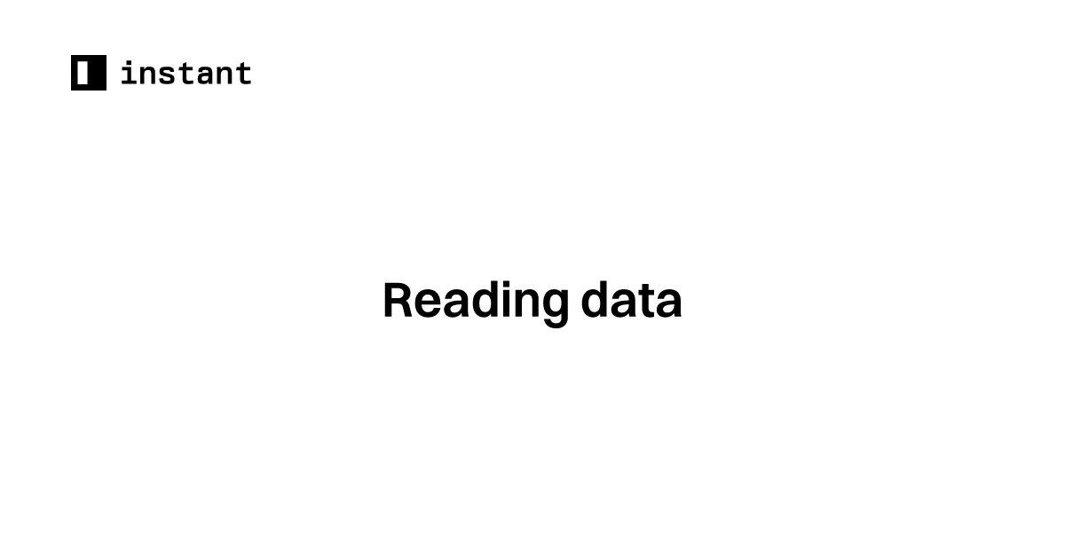 Reading data